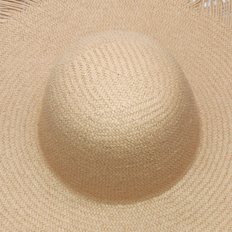 Ručno rađeni šešir s velikim obodom Prevelike oštrice s resicama Ženski slamnati šeširi s obodom od sunca Prirodna rafija Panama Beach Ljetna frizura