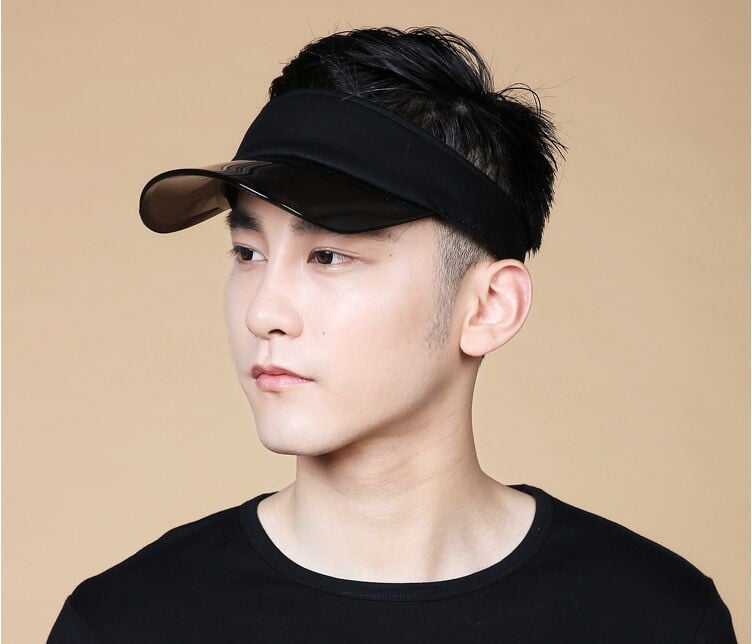 Pălării de soare cu vizor UV din plastic noi de vară Bărbați în aer liber Transparente Dealer Tenis Plajă Pălărie Protecție Snapback Capace