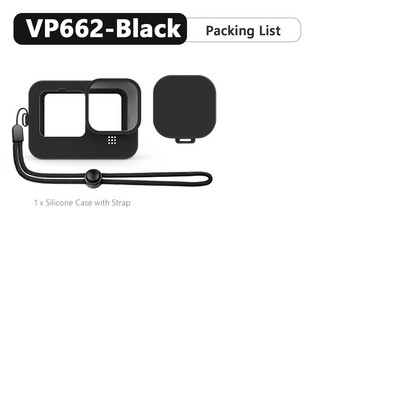 Szilikon tok GoPro Hero 11 10 9 fekete képernyővédő fólia lencsevédő fólia ház burkolat Go Pro Hero 10 9 tartozékokhoz