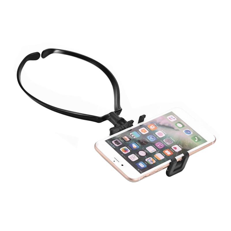 Laisvų rankų įranga „Lazy Neck“ telefono stovo laikiklis nešiojamas išmaniojo telefono laikiklis, skirtas „Xiaomi Samsung Sony“, skirtas „GoPro Xiaoyi“ fotoaparato priedai