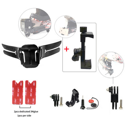 TUYU motociklo šalmo priekinio smakro dirželio sulankstomas laikiklis, skirtas GoPro Hero 11 10 9 8 Insta360 DJI EKEN H9 Priedas iPhone 14