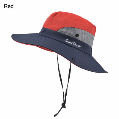 Γυναικείο καλοκαιρινό καπέλο ηλίου με σχοινί Καπέλο αλογοουρά με καπέλο με προστασία από υπεριώδη ακτινοβολία προστατευτικά καλύμματα ηλιακής ακτινοβολίας Καπέλο ηλίου με φαρδύ γείσο