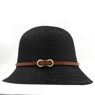 Novi djevojački slamnati ribarski šešir sa širokim obodom Floppy ljetni šeširi za žene za plažu Panama slamnati šešir Šešir s kupolom Ženski šešir u sjenilu