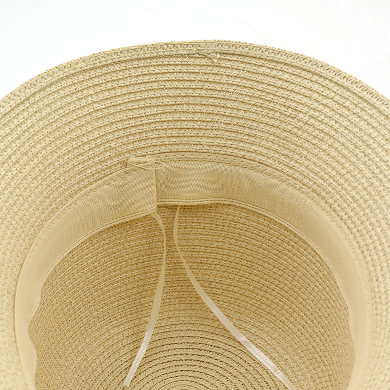 Novi djevojački slamnati ribarski šešir sa širokim obodom Floppy ljetni šeširi za žene za plažu Panama slamnati šešir Šešir s kupolom Ženski šešir u sjenilu