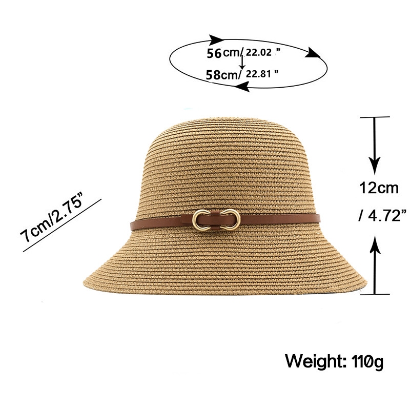 Novi djevojački slamnati ribarski šešir sa širokim obodom Floppy ljetni šeširi za žene za plažu Panama slamnati šešir Šešir s kupolom Ženski šešir u sjenilu