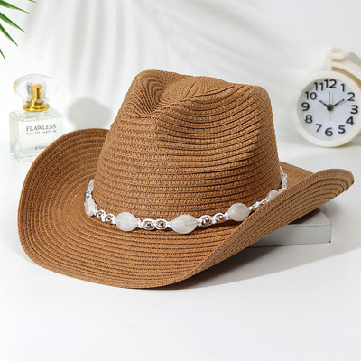 Divat Shell Cowboy Cowgirl Kalap Női Férfi Szalmakalap Széles Karimájú Strandkalap Nyári Nyaralás Panama Napsapka Nagyker