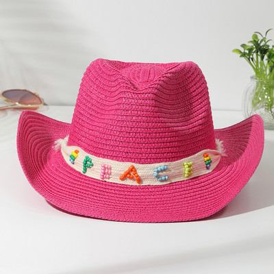 Divat Shell Cowboy Cowgirl Kalap Női Férfi Szalmakalap Széles Karimájú Strandkalap Nyári Nyaralás Panama Napsapka Nagyker