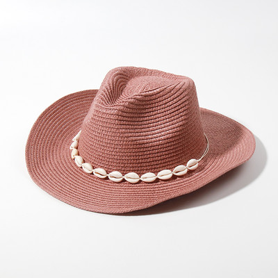 Divat Shell Cowboy Cowgirl Kalap Női Férfi Szalmakalap Széles Karimájú Strandkalap Nyári Nyaralás Panama Napsapka Nagyker