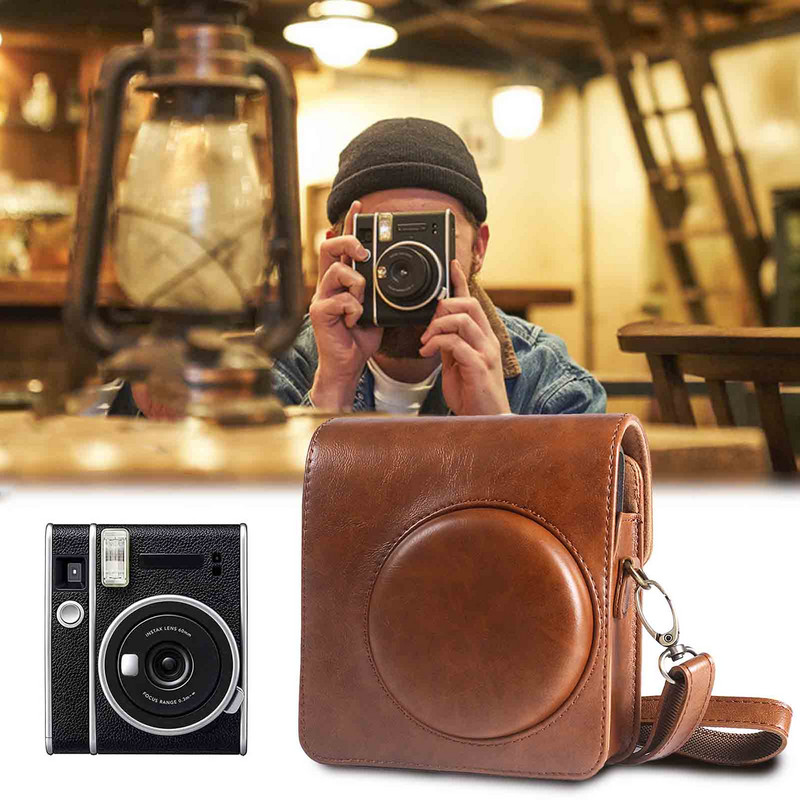 Torbica za instant fotoaparat Torba na rame PU kožna navlaka Zaštitna torbica za instant s remenom za nošenje