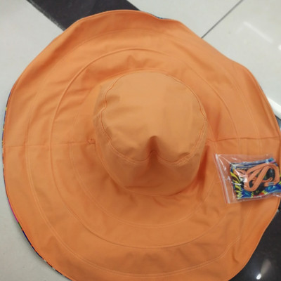 Divatos női virágos összecsukható karimájú UV védelemmel ellátott nyári strandsapkák