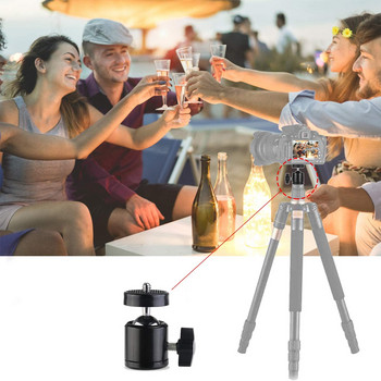 1/4 Hot Shoe Tripod Mount Κάμερα δράσης Προσαρμογέας μπάλας κεφαλής Κλείδωμα κεφαλής μπάλας βάσης LED Φως βάση στήριξης φλας Κάμερες DSLR DV