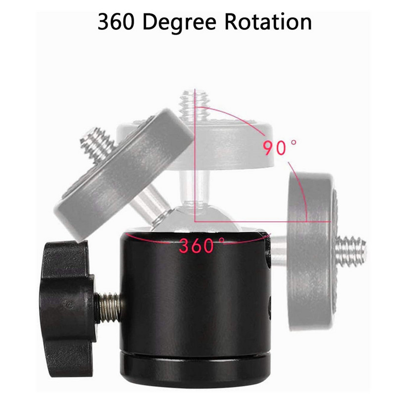 1/4 Hot Shoe Nosač za tronožac Akcijska kamera Adapter za kuglastu glavu Kuglasta brava za zaključavanje glave LED svjetla Držač za bljeskalicu DSLR DV kamere