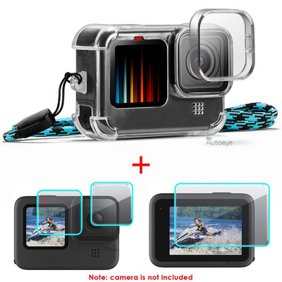 Air Armour zuhanásgátló tok GoPro Hero 11 10 9 fekete átlátszó TPU ütésálló burkolat puha szabványos ház gumi szilikon héj