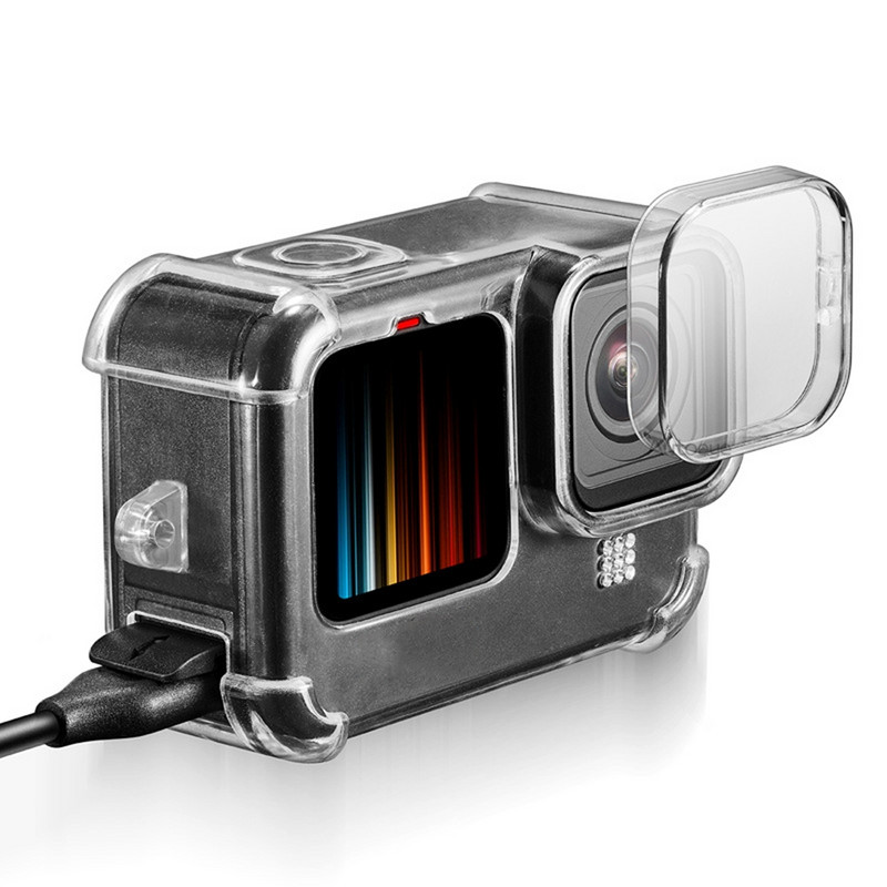 Air Armour zuhanásgátló tok GoPro Hero 11 10 9 fekete átlátszó TPU ütésálló burkolat puha szabványos ház gumi szilikon héj