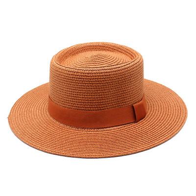Ljetni šeširi za plažu u 20 boja za žene, muškarci, sklopivi slamnati šešir s okruglim ravnim vrhom i velikim obodom, jednobojne kape za odmor na otvorenom