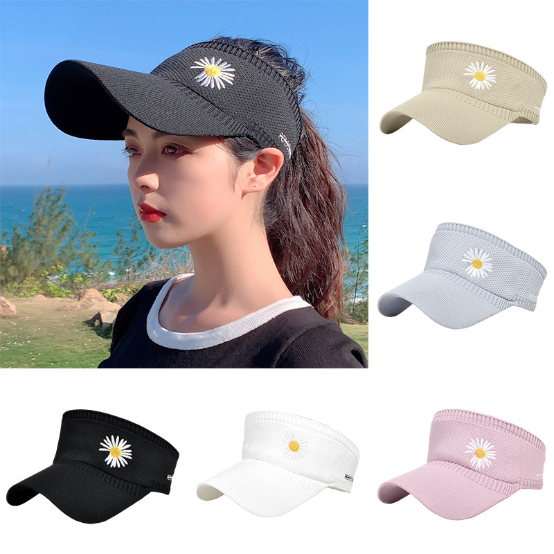 Női üres felső nyári napsapka koreai kötött széles karimájú baseballsapka kültéri sport napellenző sapka napvédő sapkák nőknek traf