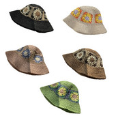 Pălărie de găleată cu croșetat florală din croșetat casual pentru pălărie de pescar moale și cool de vară