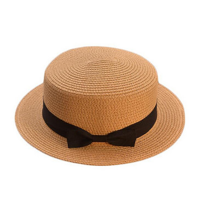 Vară 2020 Pălării de soare plate pentru femei chapeau feminino pălărie de paie stil panama cappelli Side with perle Beach găleată șapcă fată topee