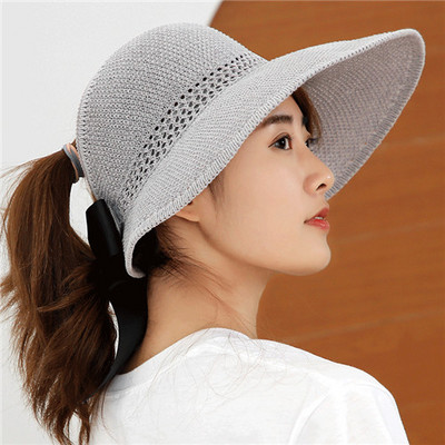 2022. Nova prazna gornja mašna Ženski slamnati šeširi sa širokim obodom Ljetni šeširi za sunčanje za žene Ženski šeširi za plažu Sklopivi zaštitnik za sunčanje Ravni Gorras