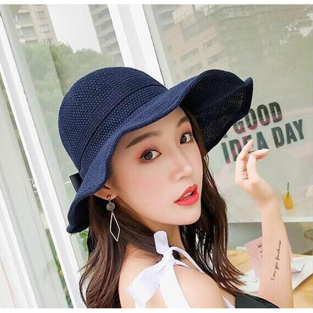 2022. Nova prazna gornja mašna Ženski slamnati šeširi sa širokim obodom Ljetni šeširi za sunčanje za žene Ženski šeširi za plažu Sklopivi zaštitnik za sunčanje Ravni Gorras