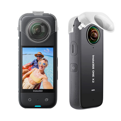 Skaidrus objektyvo apsauga, skirtas Insta360 X3/ ONE X2 Dulkių nepraleidžiantis apsauginis dangtelis, apsaugantis nuo kritimo fotoaparato dėklas, skirtas Insta360 ONE X3 priedams