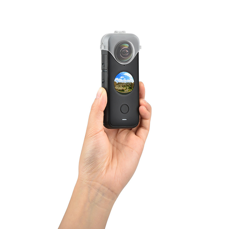 Caurspīdīgs objektīva aizsargs priekš Insta360 X3/ ONE X2 Putekļu necaurlaidīgs aizsargapvalks pret nokrišanu kameras korpuss Insta360 ONE X3 piederumiem