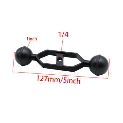 5 7 9 11 inch Dual Ball Head 1" Braț de extensie adaptor pentru îmbinare pentru GoPro Subacvatic Fluture Clamp Mount Scuba Diving Lights Torta