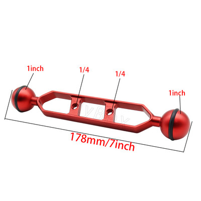 5 7 9 11 inch Dual Ball Head 1" Braț de extensie adaptor pentru îmbinare pentru GoPro Subacvatic Fluture Clamp Mount Scuba Diving Lights Torta