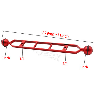 5 7 9 11 inch Dual Ball Head 1" Braț de extensie adaptor pentru îmbinare pentru GoPro Subacvatic Fluture Clamp Mount Scuba Diving Lights Torta