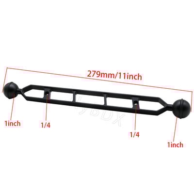 5 7 9 11 inch Dual Ball Head 1" Braț de extensie adaptor pentru îmbinare pentru GoPro Subacvatic Fluture Clamp Mount Scuba Diving Lights Torta