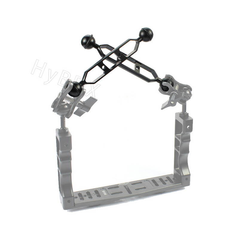 5 7 9 11 inch Dual Ball Head 1" Braț de extensie adaptor pentru îmbinare pentru GoPro Subacvatic Fluture Clamp Mount Scuba Diving Lights Torta