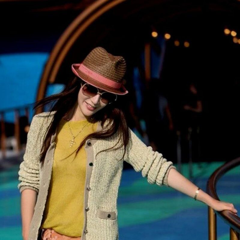 Modni ljetni slamnati ženski šeširi za sunčanje 2017. Fedora Trilby Gangsterska kapa Ljetna kapa za plažu od sunca Slamnati panama šešir s vrpcom Šešir za sunce