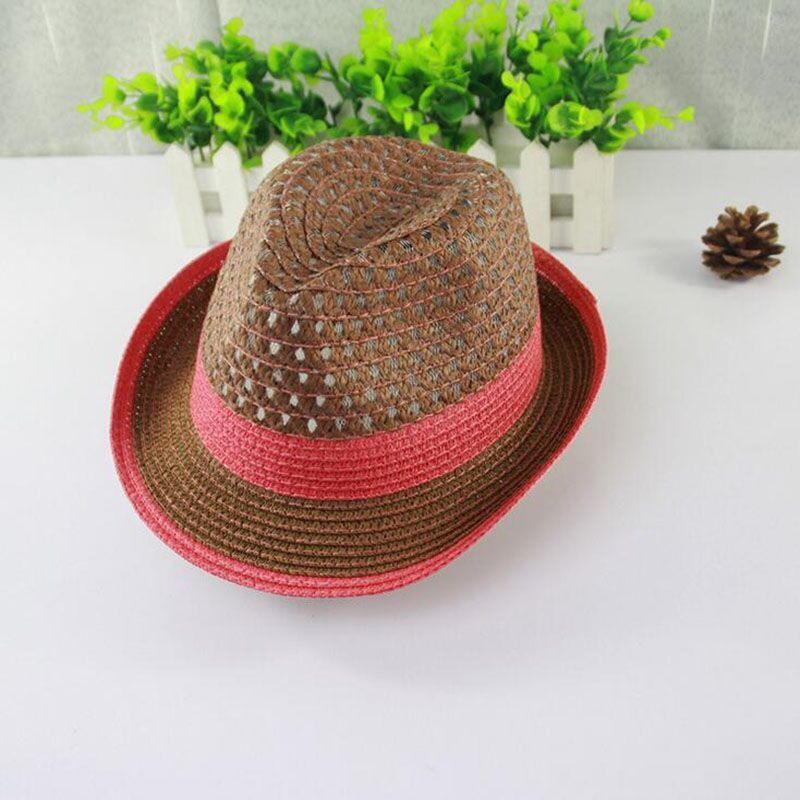 Modni ljetni slamnati ženski šeširi za sunčanje 2017. Fedora Trilby Gangsterska kapa Ljetna kapa za plažu od sunca Slamnati panama šešir s vrpcom Šešir za sunce