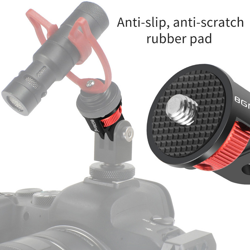 BGNING 360 Pööratav 1/4-tolline CNC ministatiivi adapteri kinnitus GoPro jaoks POCKET 2/ FIMI PALM 2/Insta360 ONE X2/X kaamera jaoks