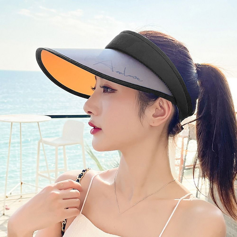 Moterų vasarinė kepurė nuo saulės plačių kraštų pliaže, tuščia viršutinė skrybėlė, reguliuojamas dangtelis nuo saulės, moteriškas lauko sportinis kepurė