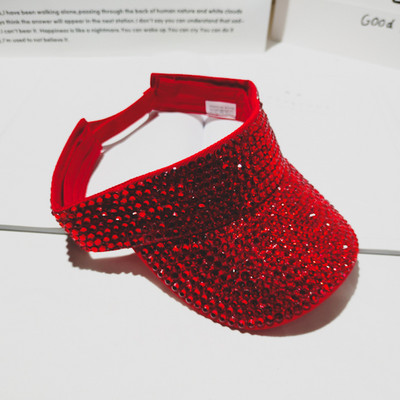 Luksuzni ženski šeširi Empty Top šešir sa vještačkim kamenčićima Kapa za sunčanje Šljokice gorro Ljetni šešir 2021. Ženske kape Hip Hop šešir Running Beach Chapeau