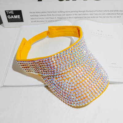 Luksuzni ženski šeširi Empty Top šešir sa vještačkim kamenčićima Kapa za sunčanje Šljokice gorro Ljetni šešir 2021. Ženske kape Hip Hop šešir Running Beach Chapeau