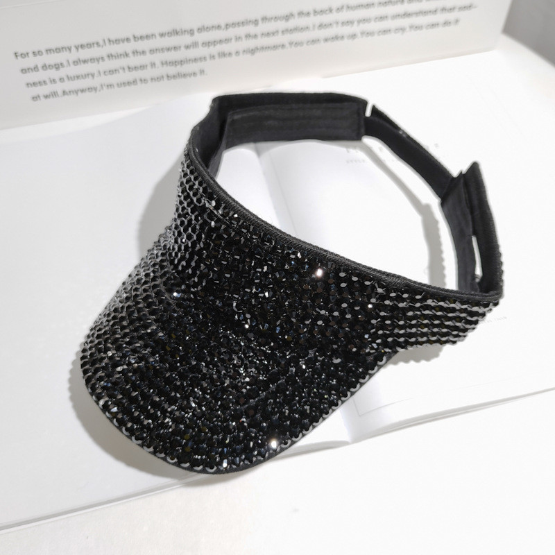 Luksuzni ženski šeširi Empty Top šešir sa vještačkim kamenčićima Kapa za sunčanje Šljokice gorro Ljetni šešir 2021. Ženske kape Hip Hop šešir Running Beach Chapeau