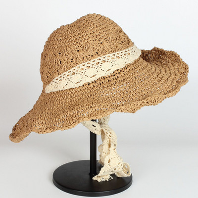 Ženski proljetni temperamentni slamnati šešir Šešir s velikim obodom Sklopivi ljetni šešir Luffy Helen Kaminski Kapa za plažu Ženski šeširi od rafije