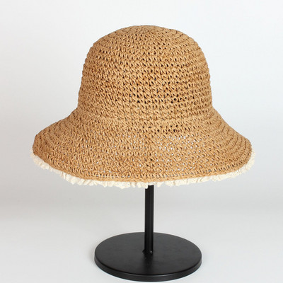 Ženski proljetni temperamentni slamnati šešir Šešir s velikim obodom Sklopivi ljetni šešir Luffy Helen Kaminski Kapa za plažu Ženski šeširi od rafije