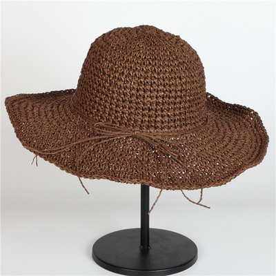 Ženski proljetni temperamentni slamnati šešir Šešir s velikim obodom Sklopivi ljetni šešir Luffy Helen Kaminski Kapa za plažu Ženski šeširi od rafije