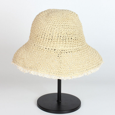 Ženski proljetni temperamentni slamnati šešir Šešir s velikim obodom Sklopivi ljetni šešir Luffy Helen Kaminski Kapa za plažu Ženski šeširi od rafije