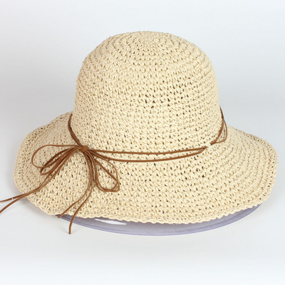 Ženski proljetni temperamentni slamnati šešir Šešir s velikim obodom Sklopivi ljetni šešir Luffy Helen Kaminski Kapa za plažu Ženski šeširi od rafije