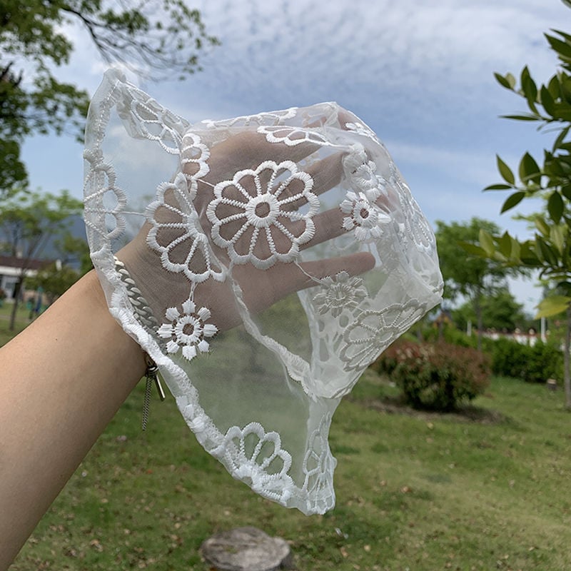 LipanjLove 2021. Novi čipkasti šešir za žene Roditelj-dijete Šeširi za sunčanje sa širokim obodom od mekane čipke u obliku cvijeta Floppy ljetni šešir Haljina Ženski šešir od čipke