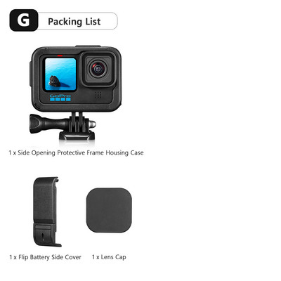 Vamson za GoPro Hero 11 10 9 crna dodatna oprema Zaštitna navlaka Okvir kućište s dvostrukim hladnim čizmama Pokrov objektiva za GoPro 10 kameru