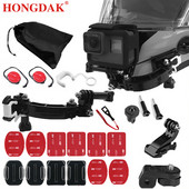 Nastaviteľný držiak na prilbu HONGDAK pre akčnú kameru GoPro 11 10 9 8 Xiaomi EKEN, držiak na motocykel, jazdecký opasok, príslušenstvo pre hlavu
