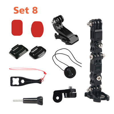 Nastaviteľný držiak na prilbu HONGDAK pre akčnú kameru GoPro 11 10 9 8 Xiaomi EKEN, držiak na motocykel, jazdecký opasok, príslušenstvo pre hlavu