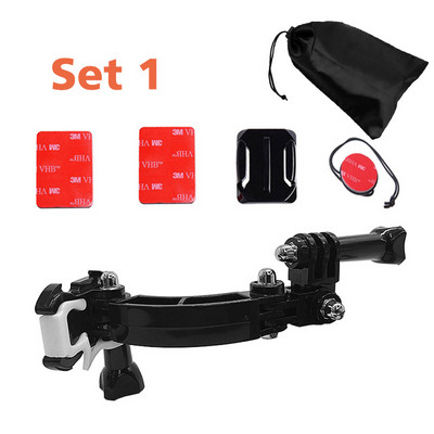 Nastaviteľný držiak na prilbu HONGDAK pre akčnú kameru GoPro 11 10 9 8 Xiaomi EKEN, držiak na motocykel, jazdecký opasok, príslušenstvo pre hlavu