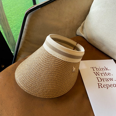 Moodsus suvine naiste vabaaja voodriga päikesesirmi mütsid õlgkübarad metallist, täiskasvanutele käsitsi valmistatud päikesevarjud, rannakübarad