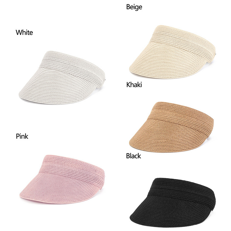 1 db UV védő női széles karimájú kalap állítható napellenző sapka szalmából összehajtható sapkával divatos kiegészítők nyári strandon a szabadban
